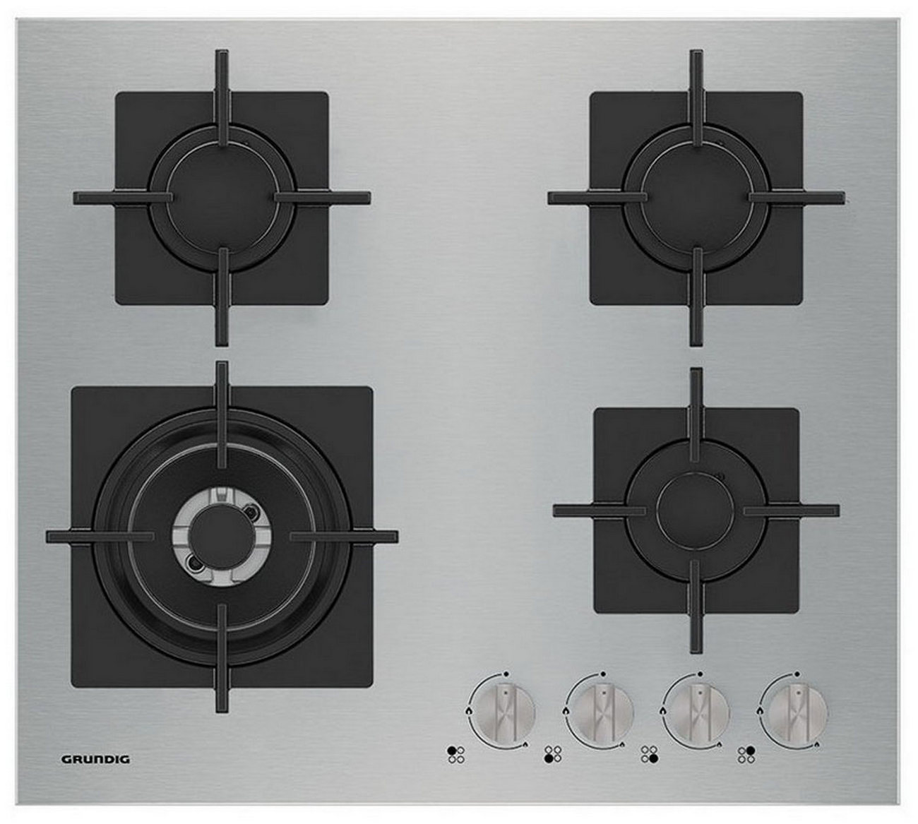 Изображение товара Газовая варочная панель Grundig GIGF 6234120 X нержавеющая сталь 4 конфорки