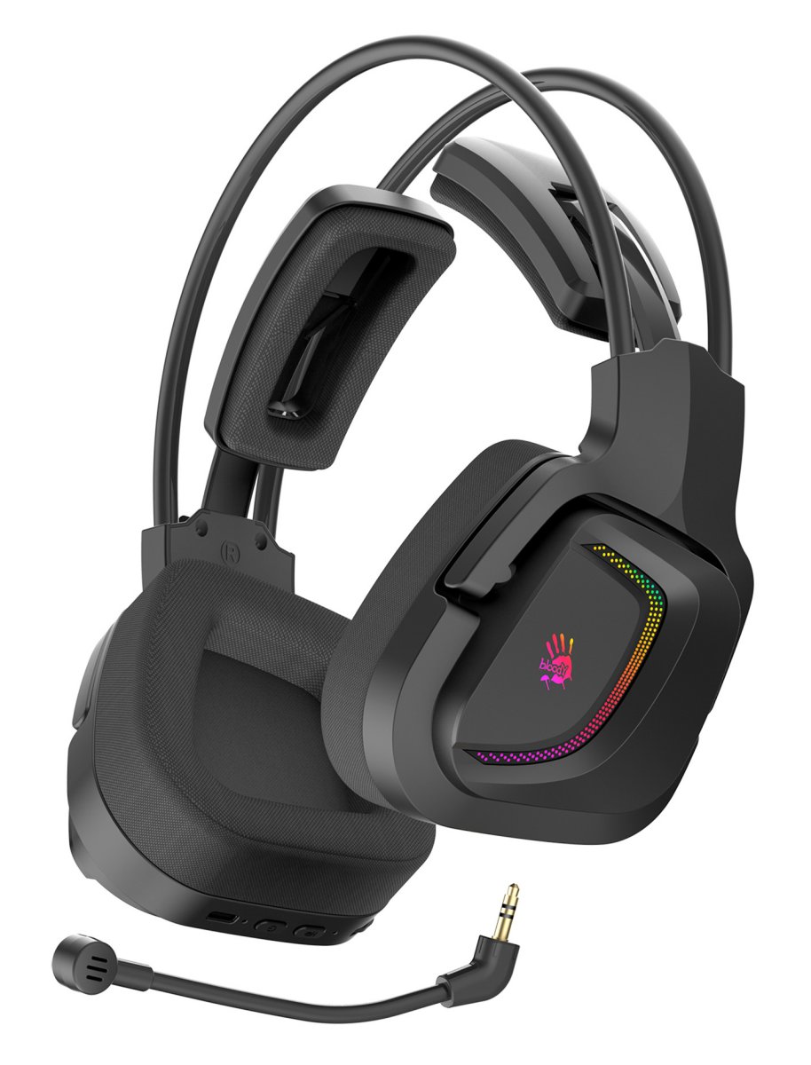 Изображение товара Наушники с микрофоном A4Tech Bloody MR575 черный 1.5м BT/Radio мониторные оголовье