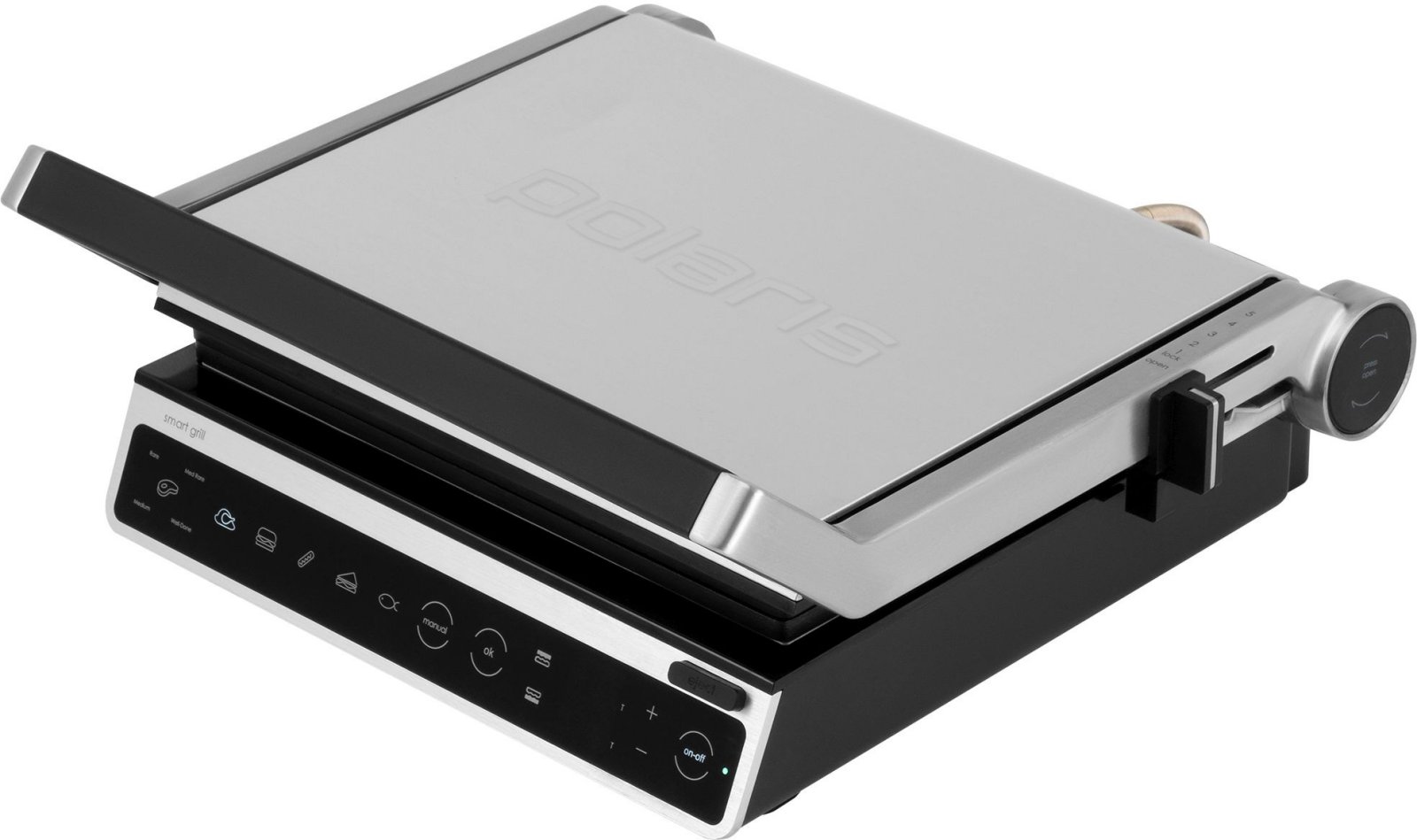 Изображение товара Электрогриль Polaris PGP 3003 2000Вт серебристый/черный