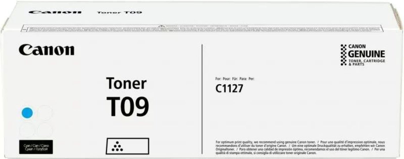 Изображение товара Тонер Canon T09 CY 3019C006 голубой туба для копира i-SENSYS X C1127iF, C1127i, C1127P
