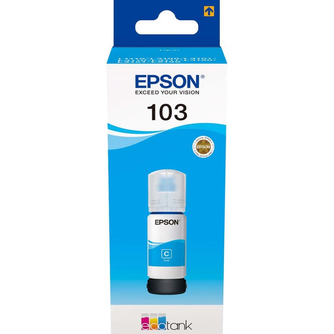 Изображение товара Картридж струйный Epson 103C C13T00S24A голубой для принтеров L3100/3110/3150