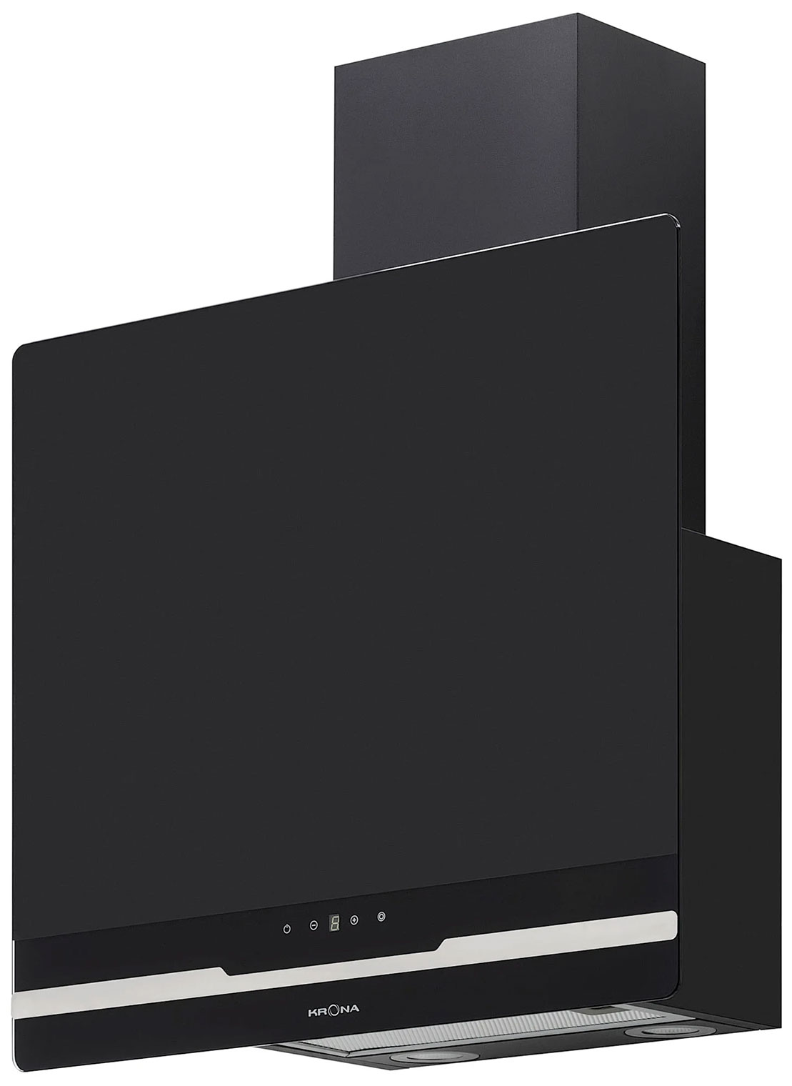 Изображение товара Вытяжка Krona DOMENIKA 600 BLACK/INOX S с сенсорным управлением и LED освещением