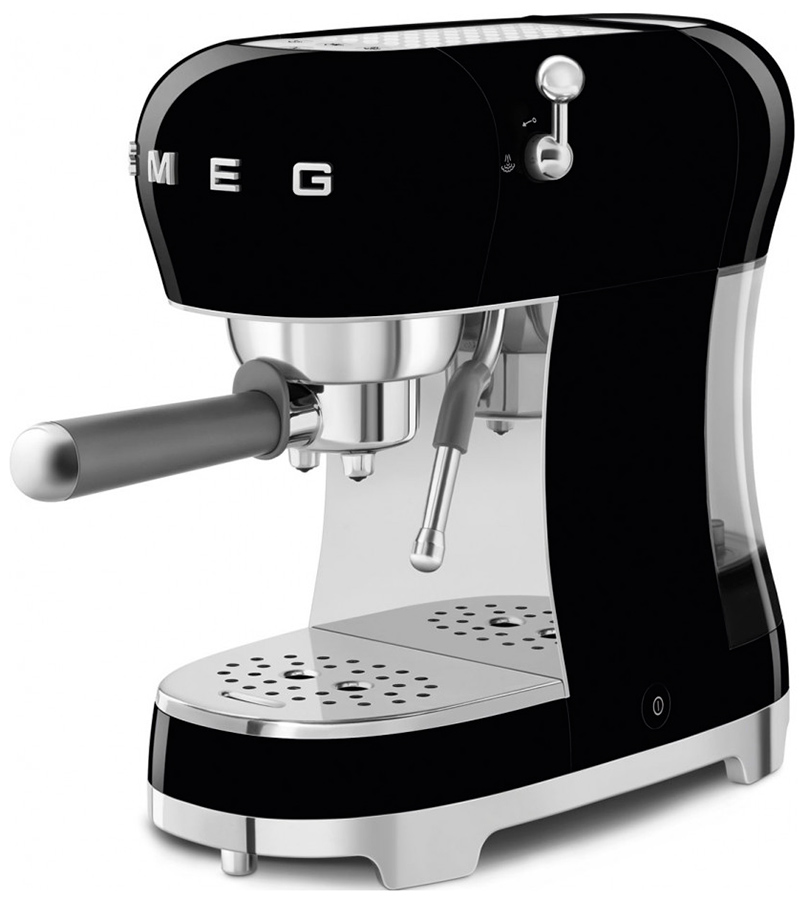 Изображение товара Кофемашина-эспрессо SMEG ECF02BLEU ретро дизайн черная мощность 1350 Вт