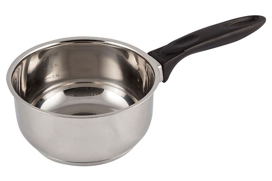 Изображение товара Ковш Mallony Mestolo-14, 1 л, диаметр 14 см, из нержавеющей стали, с бакелитовой ручкой, зеркальная полировка, капсулированное дно (985946)