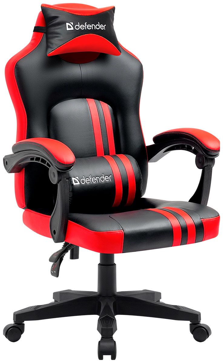 Изображение товара Игровое кресло Defender Mercury, Черный/Красный, полиуретан, 50мм