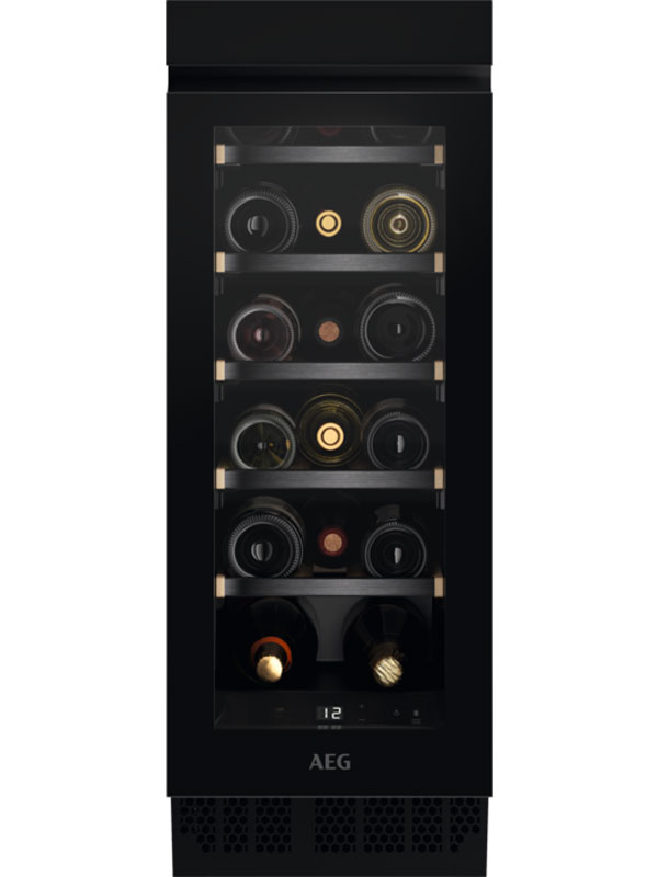 

Встраиваемый винный шкаф AEG AWUS018B7B, Черное стекло
