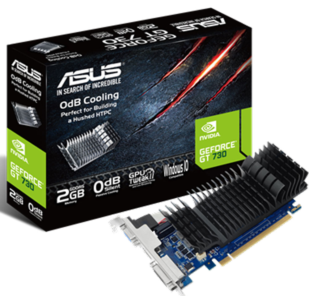Изображение товара Видеокарта Asus GeForce GT 730 2GB Silent (GT730-SL-2GD5-BRK)