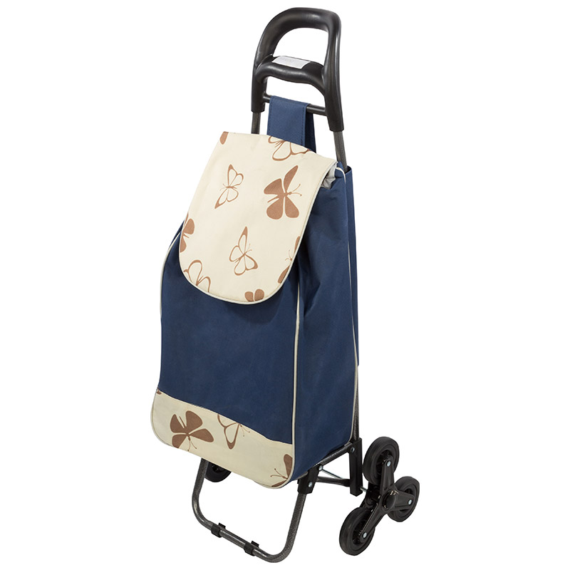 Изображение товара Сумка-тележка Рыжий кот А204 Бабочки тройные колеса, груз 30 кг