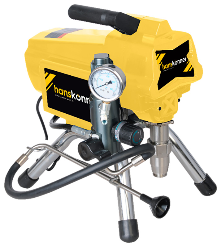 Изображение товара Краскопульт безвозвоздушный Hanskonner HSG9663B (1100 Вт, 2.0 л/мин, 210 бар, 15 м шланг)