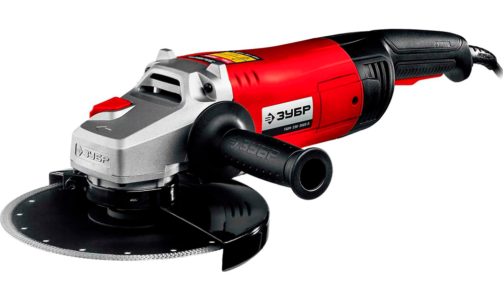 Изображение товара Угловая шлифмашина ЗУБР 2600 Вт диаметр 230 мм, плавный пуск, IP5X