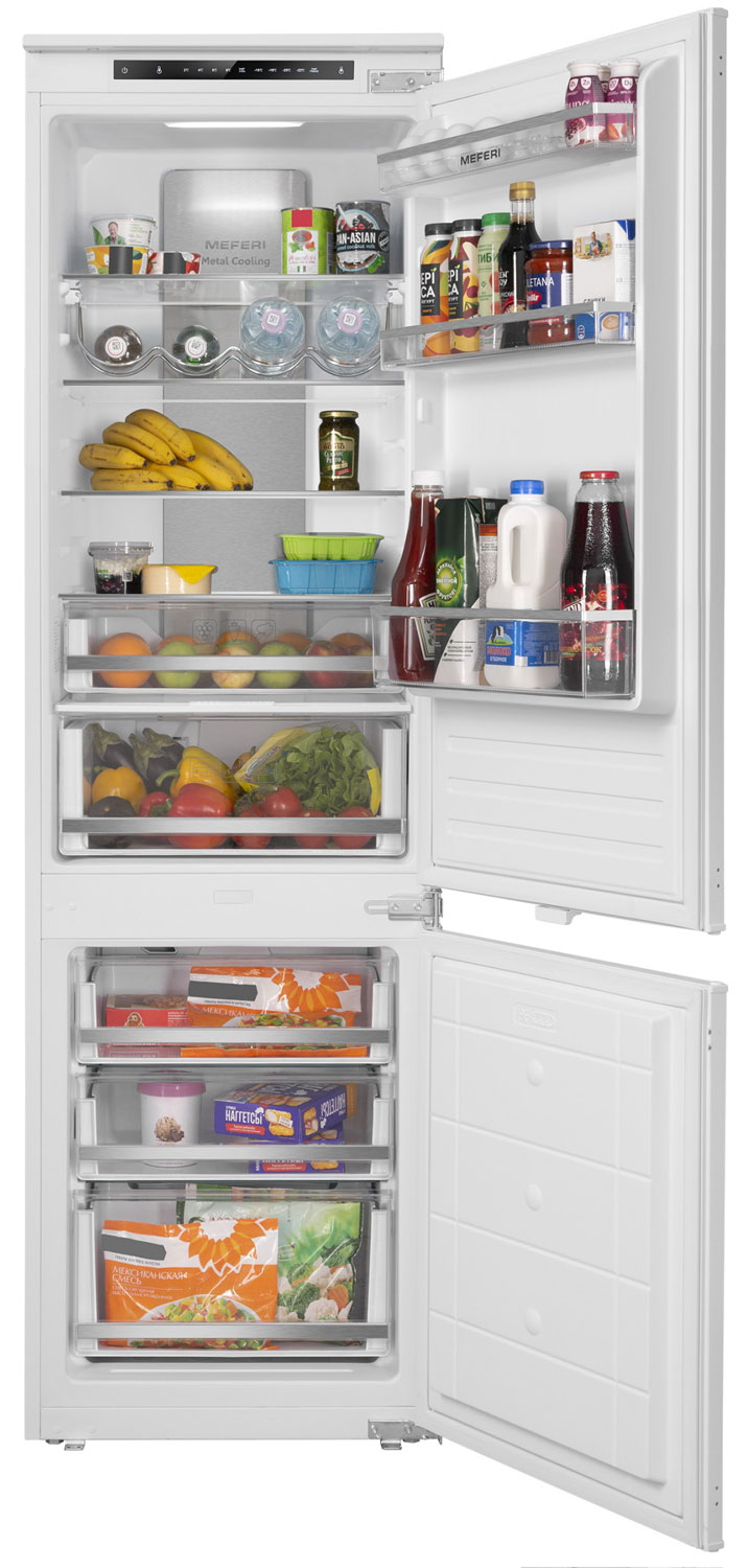 Изображение товара Встраиваемый двухкамерный холодильник Meferi MBR177 TOTAL NO FROST ULTRA