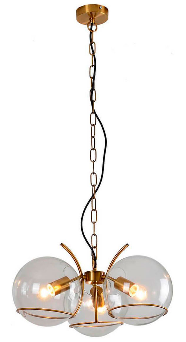 Изображение товара Люстра подвесная Lussole Loft LSP-9556 стиль Лофт для кухни 3 лампы бронза стекло