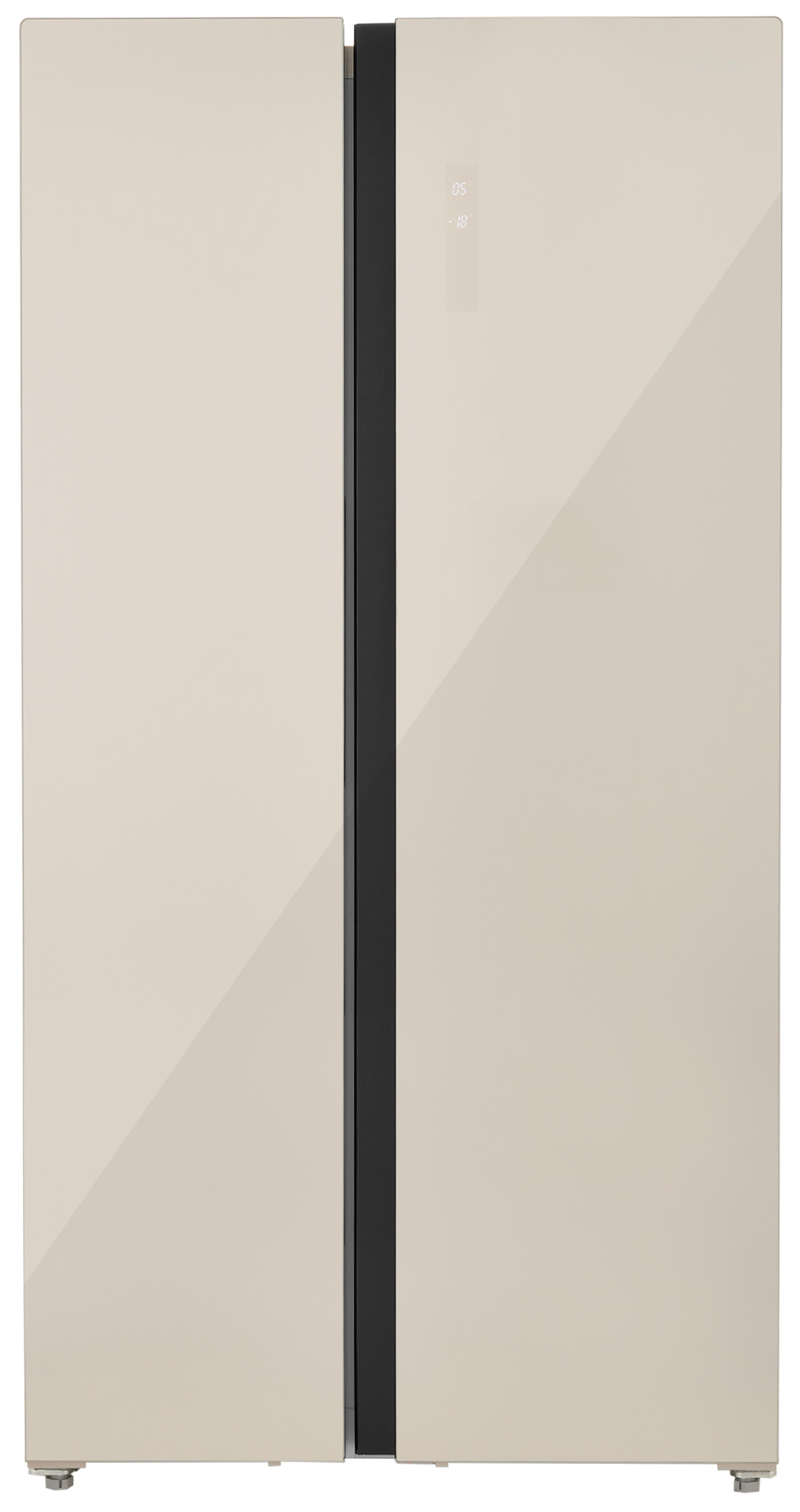 Холодильник Side-by-Side Zugel ZRSS630C, бежевое стекло