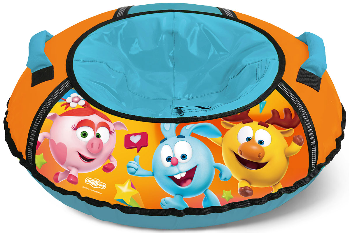 Изображение товара Детский тюбинг с рисунком Смешарики, диаметр 80 см, Россия