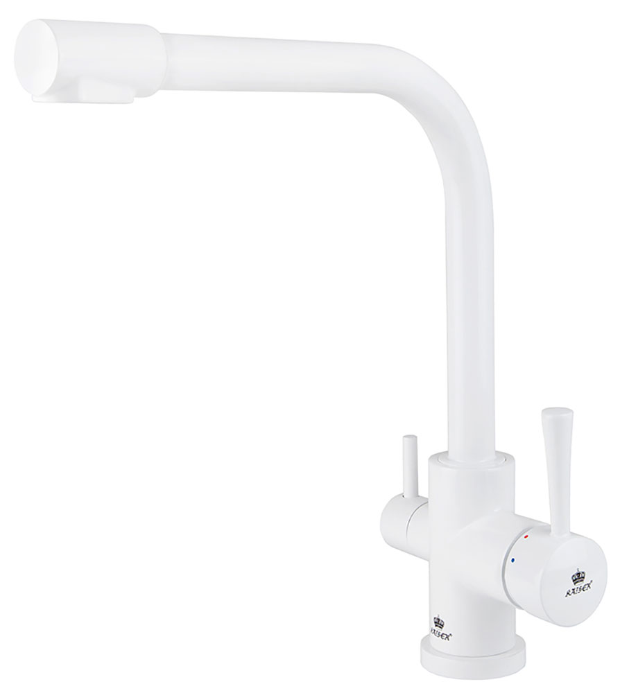 Изображение товара Кухонный смеситель Kaiser Merkur 26044-10 белый с подачей фильтрованной воды