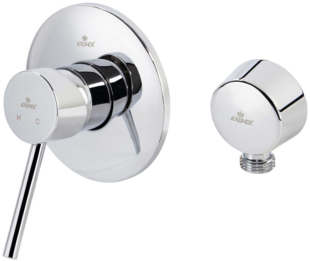 Изображение товара Смеситель для ванной Kaiser Merkur с керамическим картриджем и скрытым монтажом хромированный