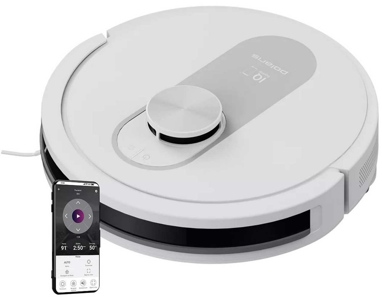 Изображение товара Робот-пылесос Polaris PVCR 4250 WIFI IQ Home белый