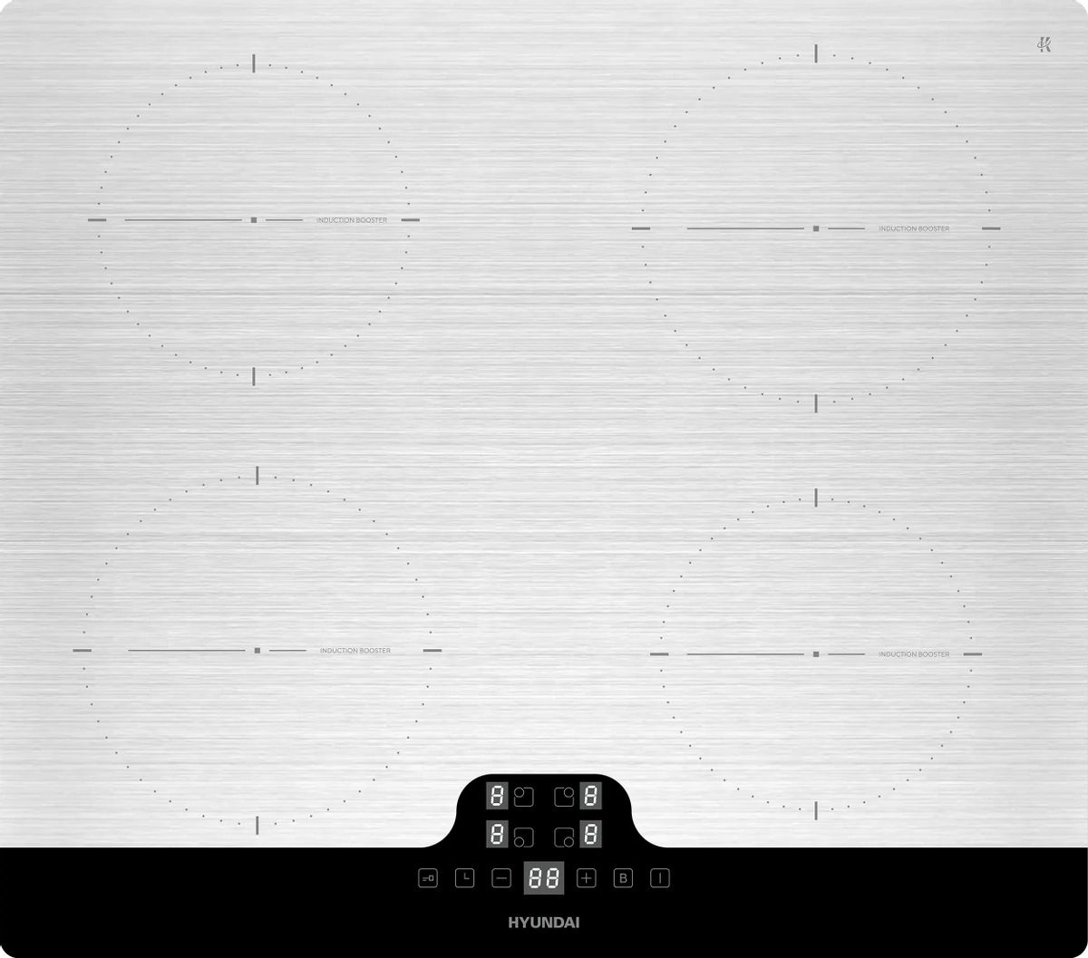 

Электрическая варочная панель Hyundai HHI 6772 GR, Серебристый