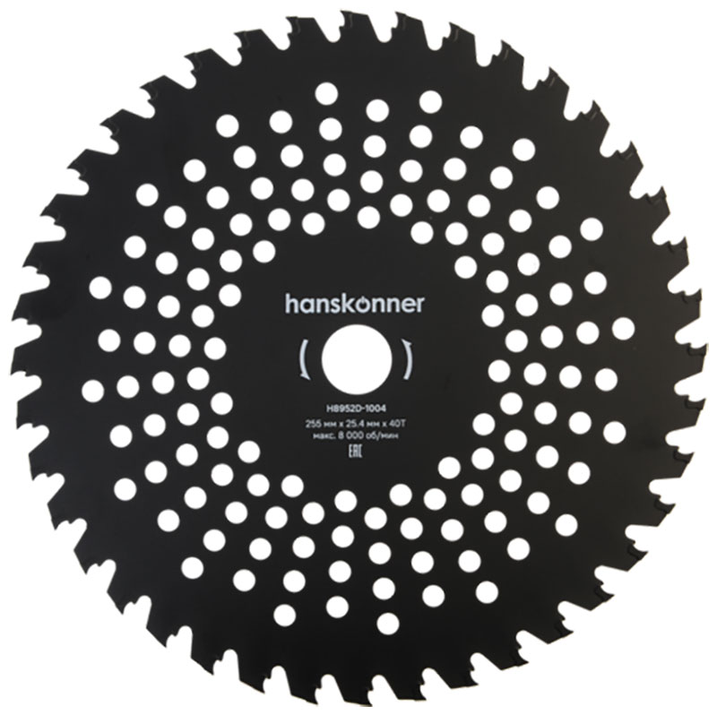 Изображение товара Фреза для бензотриммера Hanskonner Sickle 255 мм 40 зубьев