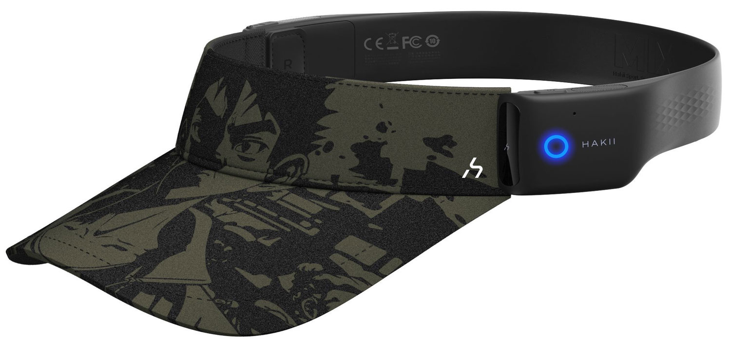 Изображение товара Визор с наушниками Hakii MIXV trendy monogram brown, беспроводные, водозащищенные, 8 часов работы