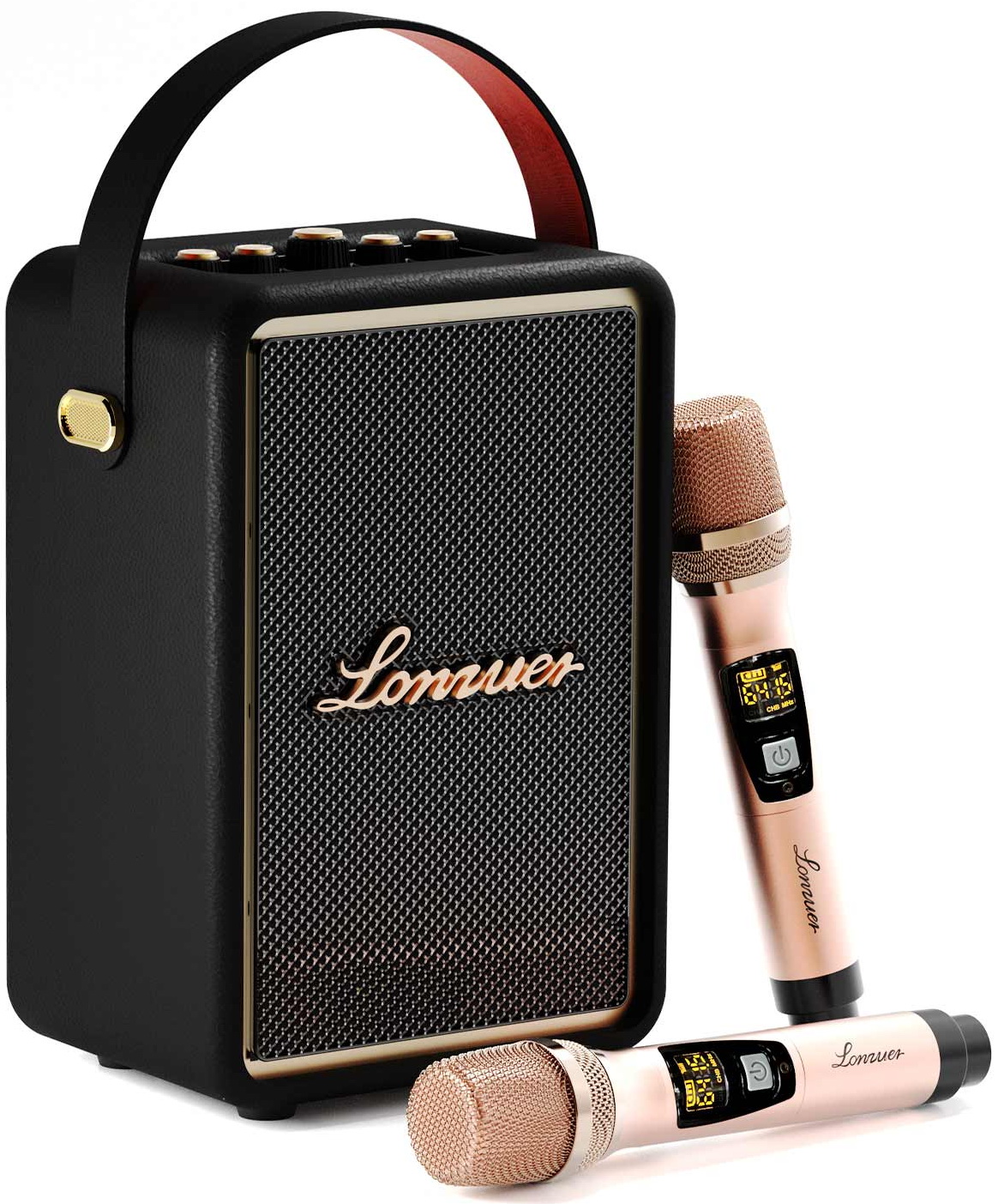 Изображение товара Портативная колонка Lonzuer Running черный с двумя микрофонами мощность 70 Вт Bluetooth USB AUX