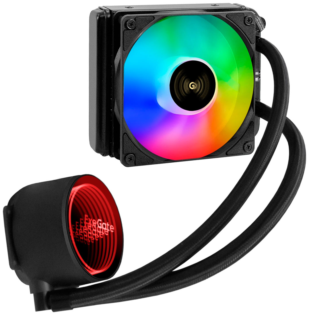 Изображение товара СЖО для процессоров ExeGate BlackWater-120V3.PWM.RGB (EX298720RUS)