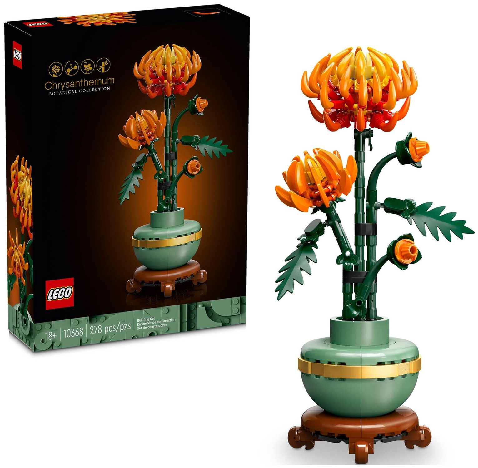 Изображение товара Конструктор LEGO Botanicals Хризантема 10368 для взрослых праздничный и интерьерный набор