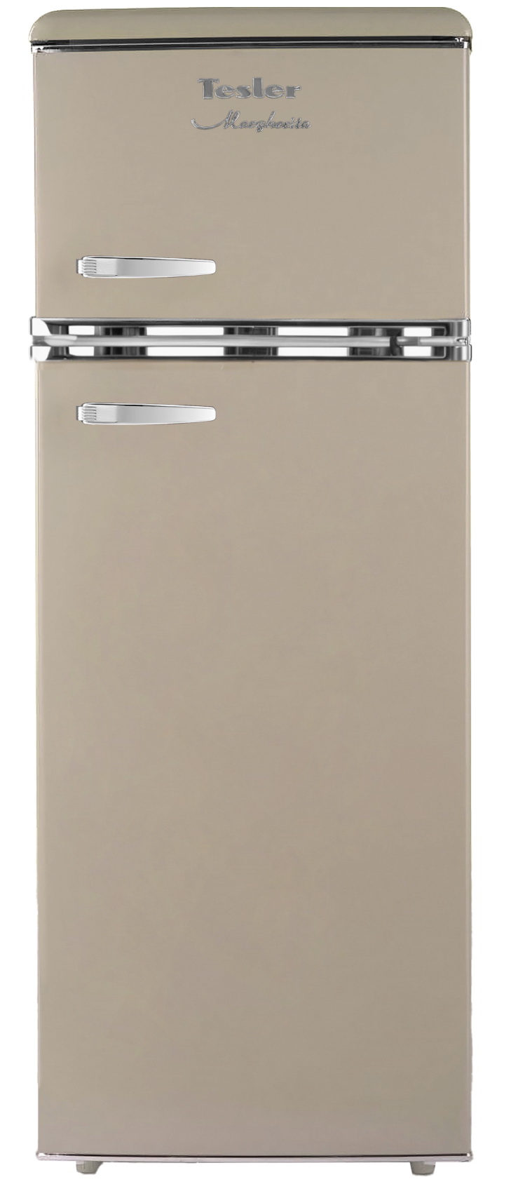 Изображение товара Двухкамерный холодильник Tesler RT-215 SAND GREY с морозильной камерой 45 л и механическим управлен