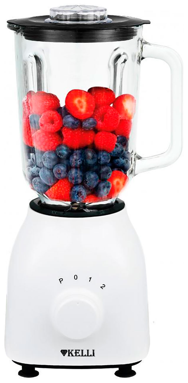 Изображение товара Блендер стационарный Kelli KL-5146 белый мощный стеклянный 1000 Вт
