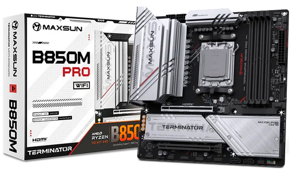 Изображение товара Материнская плата Maxsun MS-Terminator B850M PRO WIFI (AM5, mATX)