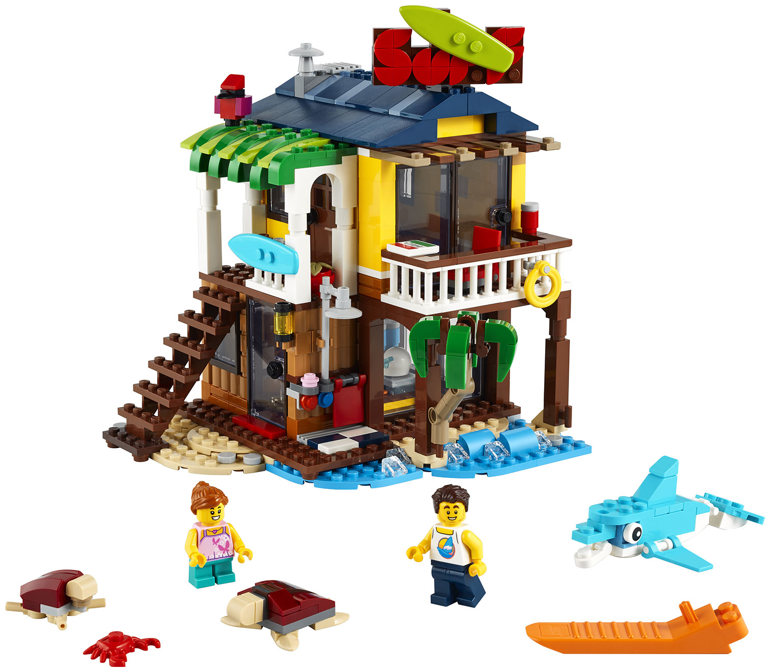 Конструктор Lego CREATOR ''Пляжный домик серферов'' 31118 lego minecraft черепаховый пляжный домик игрушечный домик с животными