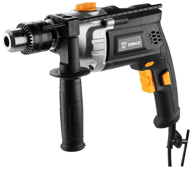 

Дрель ударная Deko DKID1200W черно-желтый