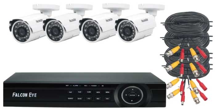 Комплект видеонаблюдения Falcon Eye FE-104MHD KIT ДАЧА SMART h 265 mini ahd dvr 5mp n 5in1 ahd tvi cvi cvbs ip камера гибридный цифровой видеорегистратор 4ch 8ch домашняя безопасность dvr система видеонаблюдения
