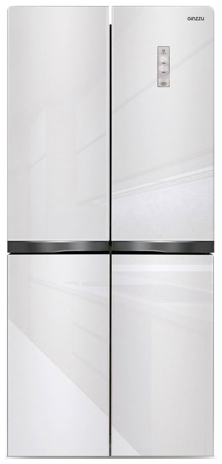 Многокамерный холодильник Ginzzu NFI-4414 белое стекло многокамерный холодильник ginzzu nfi 4414 белое стекло