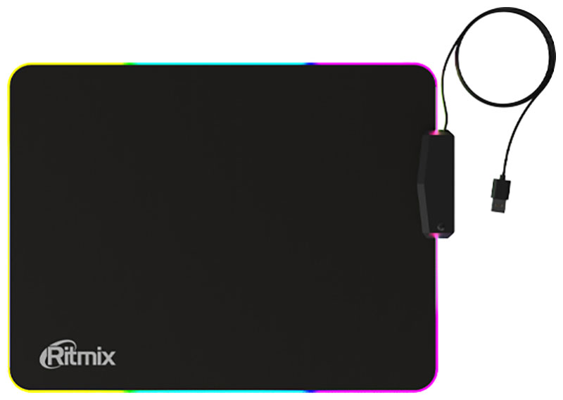 Коврик для мышек Ritmix с подсветкой и USB хабом MPD-440 коврик для мышек ritmix mpd 020 english 220x180x3 мм