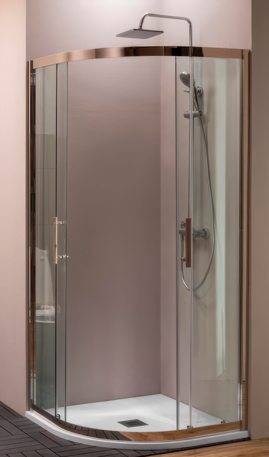 Изображение товара Душевой уголок Aquanet Delta NPE2142 100x100, R550, прозрачное стекло