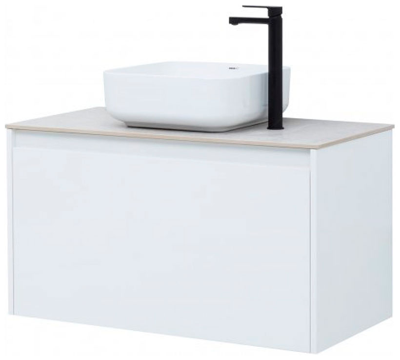 Изображение товара Тумба под раковину Aquanet Nova Lite 90 белая с ящиком и доводчиками