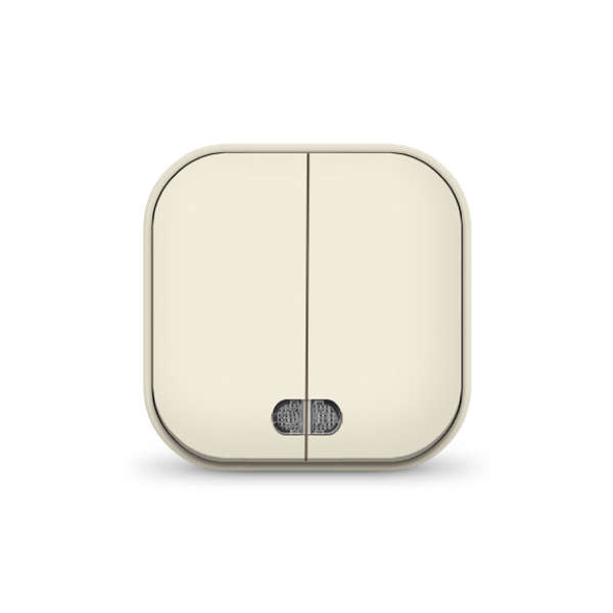 Изображение товара Выключатель 2-кл 1п 10А IP20 с подсветкой сл. кость Ionich