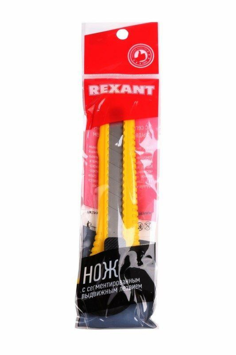 Изображение товара Нож Rexant Нож с сегмент. лезвием 18мм пласт. корпус REXANT