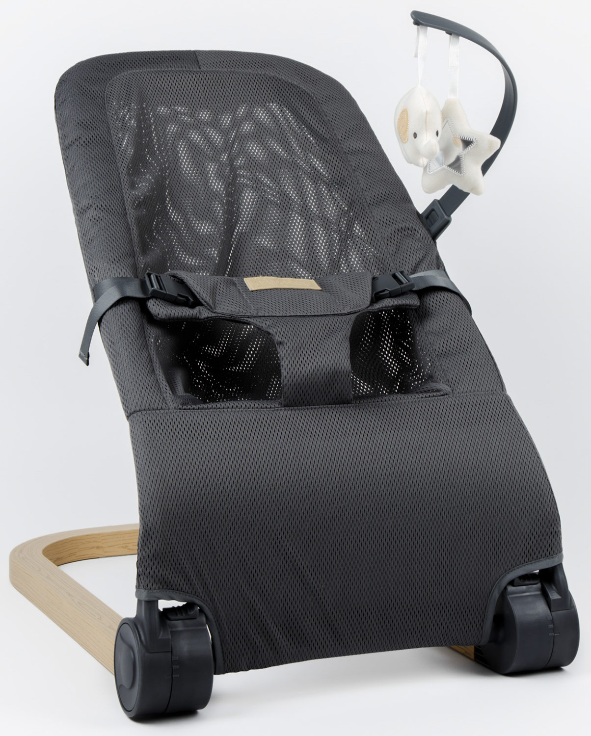 Детский шезлонг Amarobaby Baby relax, серый (AB22-25BR/11) застежка для сумки фермуар tby дуга 125 мм цвет никель 2 шт tby 107949