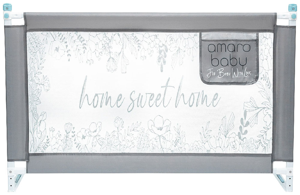 Изображение товара Барьер защитный для кровати Amarobaby safety of dreams, серый, 180 см (AB-SOFD-BSR-SE-180)
