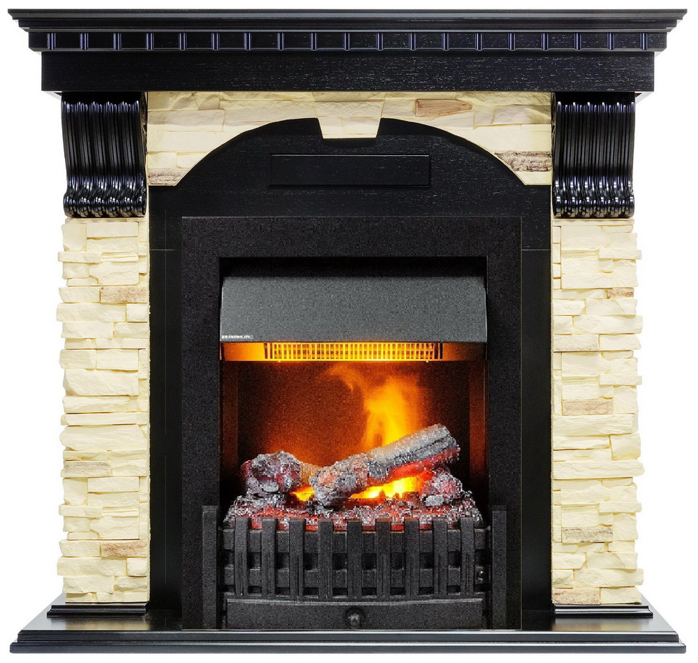 Изображение товара Каминокомплект Dimplex Dublin арочный сланец с очагом Danville Delux Black венге