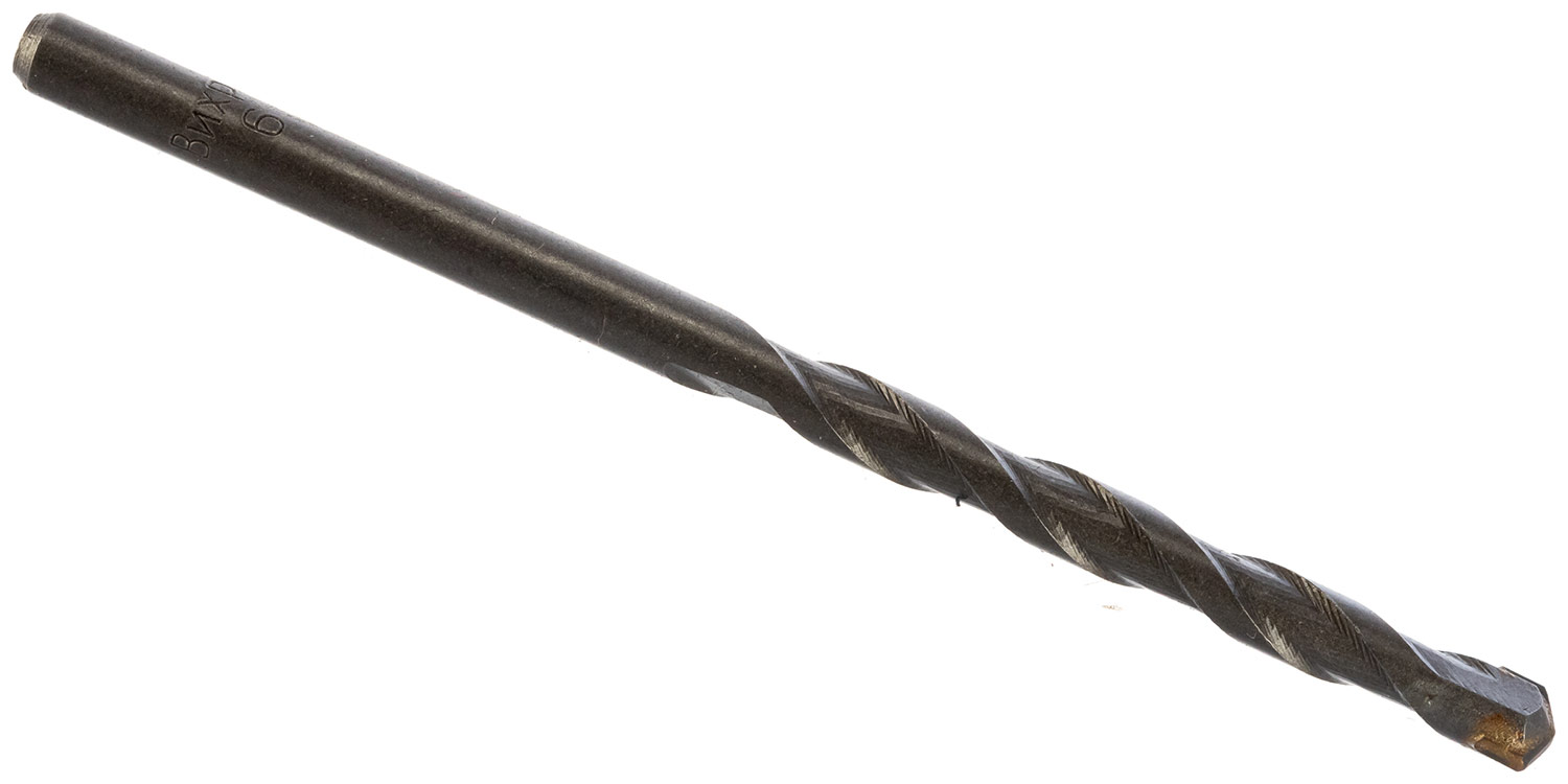 Изображение товара Сверло по бетону Вихрь 6x100 цилиндрическое хвостовик надежное сверло