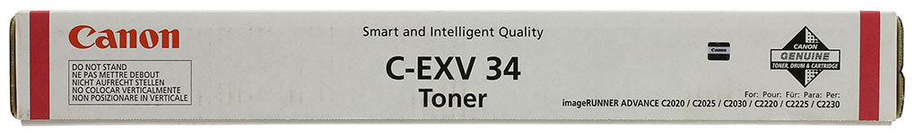 Изображение товара Тонер-картридж Canon C-EXV 34 M для яркой цветной печати Изображение товара Тонер-картридж Canon C-EXV 34 M для яркой цветной печати