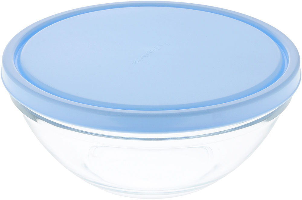 Салатник с крышкой Pasabahce ШЕФ 230 мм (голубая крышка) салатник pasabahce toscana 13см 0 45л стекло