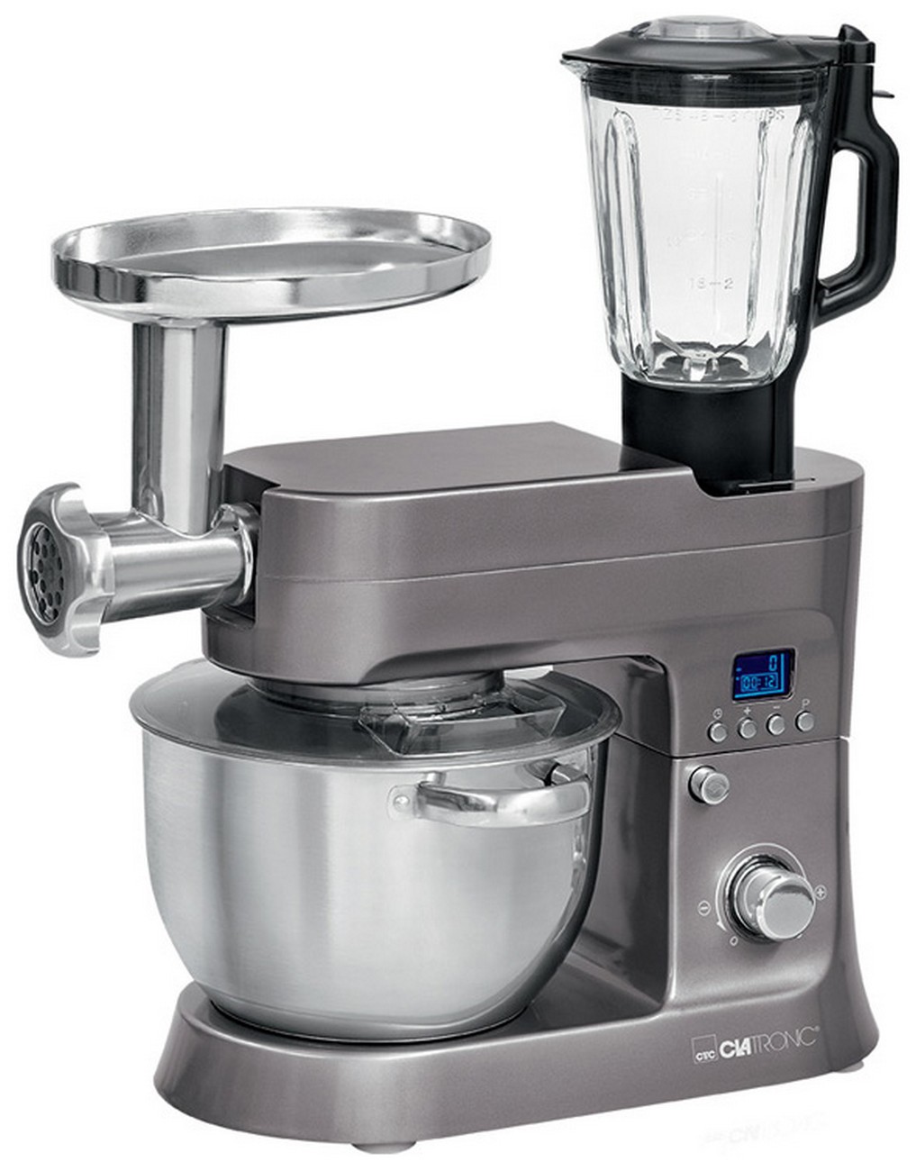 Изображение товара Кухонный комбайн Clatronic KM 3674 titan 1200 Вт 6.2 л электронное управление