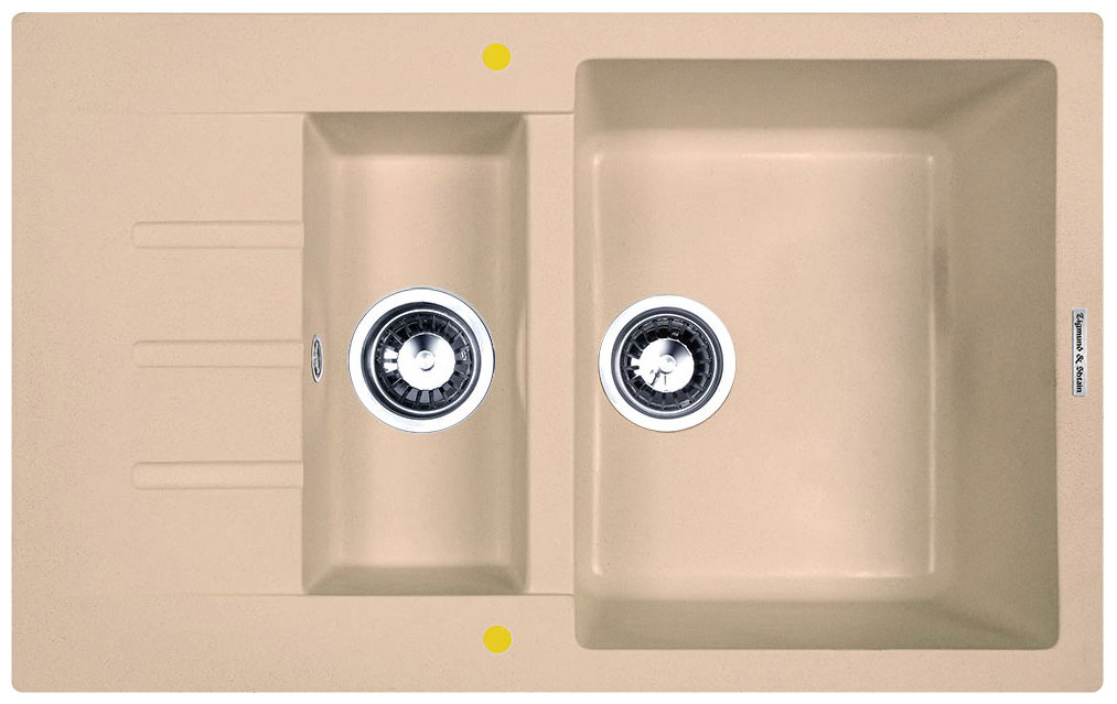 Изображение товара Кухонная мойка Zigmund & Shtain RECHTECK 775.2 из искусственного гранита