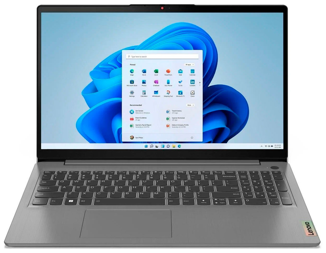 Изображение товара Ноутбук Lenovo IdeaPad 3, 15.6", IPS FHD (82RK00PGRK), gray