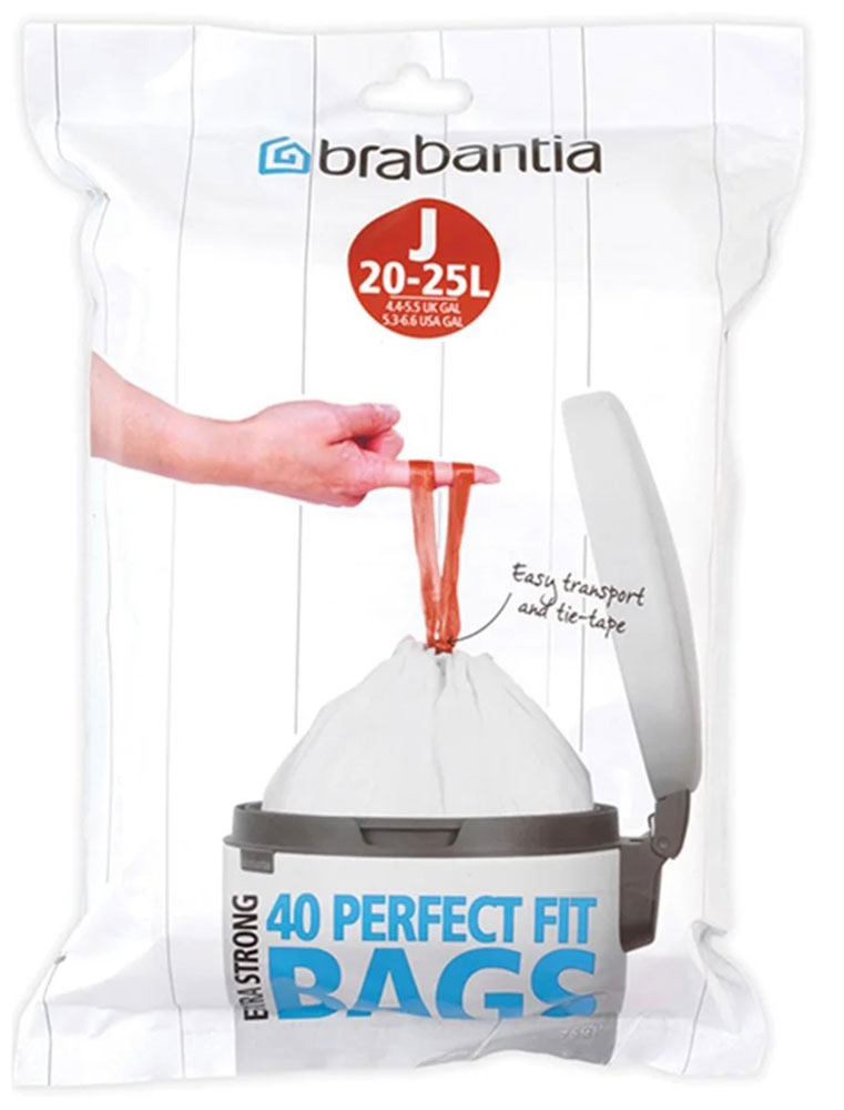 Изображение товара Мешки для мусора Brabantia PerfectFit 23 л 40 шт прочный полиэтилен