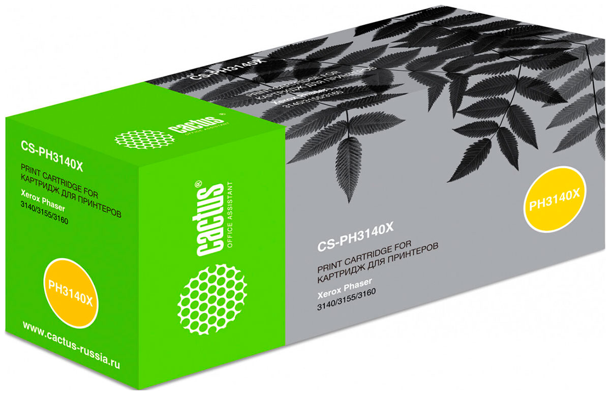 Изображение товара Картридж лазерный Cactus CS-PH3140X для Xerox Phaser 3140/3155/3160 ресурс 2500 страниц